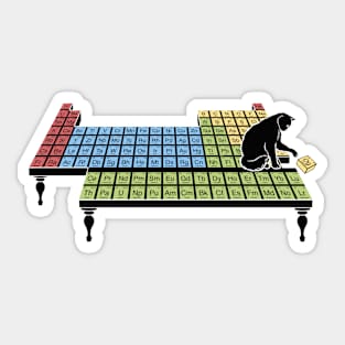 Felines Science Periodic Table Cat by Tobe Fonseca Sticker